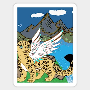 Leo Leopard Landscape Sticker